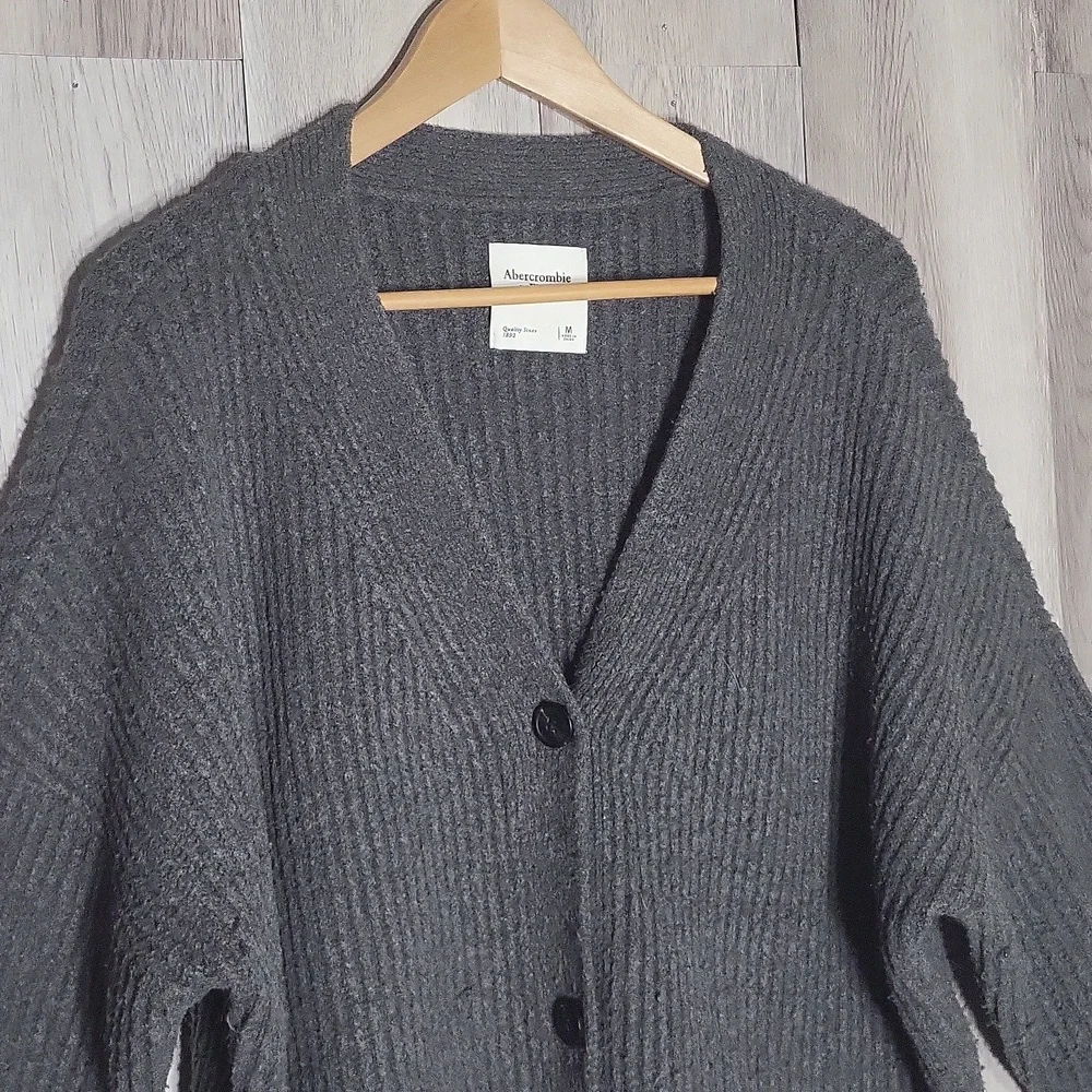 Abercrombie & Fitch‎ Womens M Wool Blend Sweater Cardigan Oversized Preppy